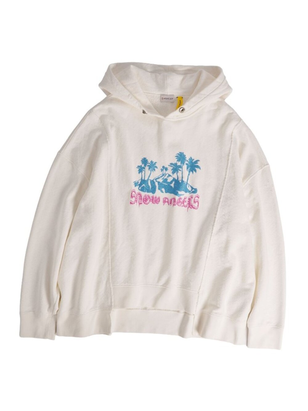 Moncler Palm Angels Hoodie Sweatshirt Long Sleeve Top Cotton White L